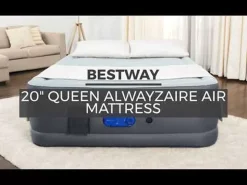 Bestway Indoor Air Mattresses< Alwayzaire Tough Guard Air Mattress Queen 20 With Built-In Dual Pump And Antimicrobial Coating