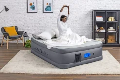 Bestway Indoor Air Mattresses< Alwayzaire Tough Guard Air Mattress Queen 20 With Built-In Dual Pump And Antimicrobial Coating