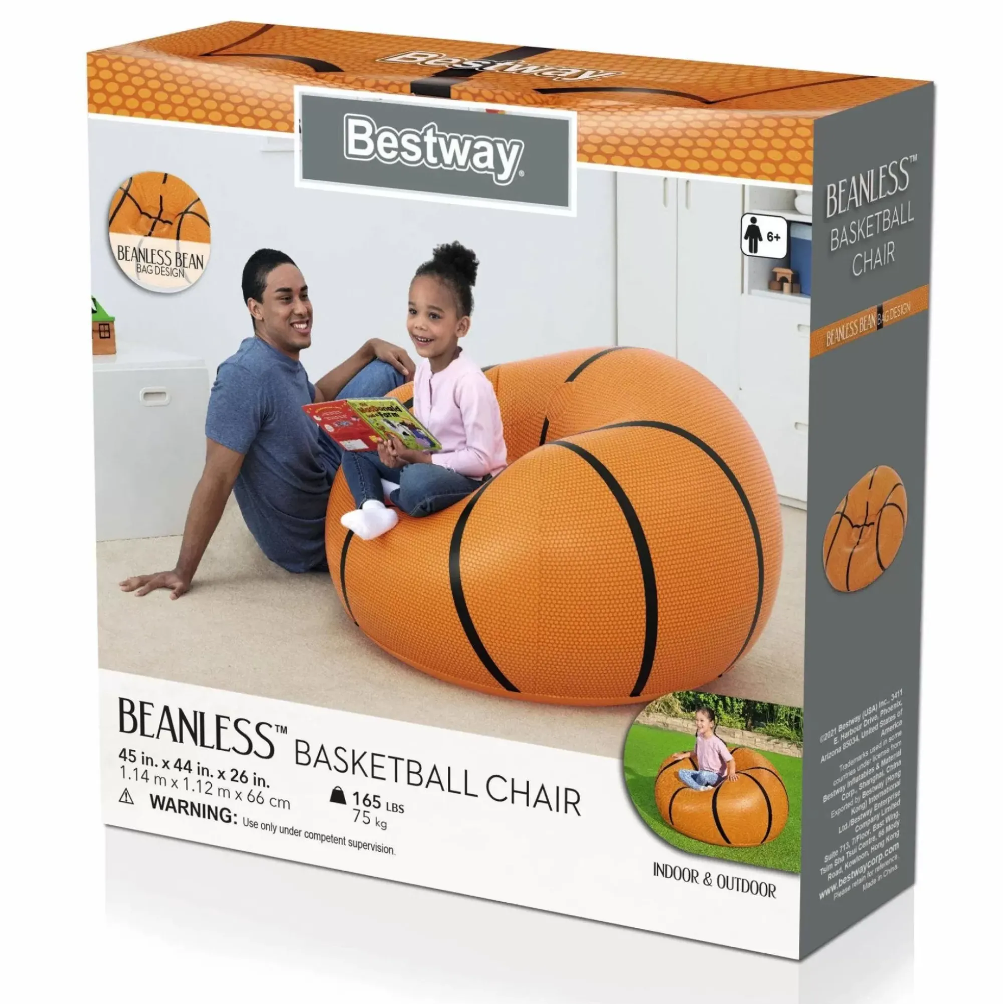 Bestway Air Chairs< Beanless Basketball Kids Inflatable Chair