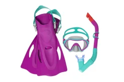 Bestway Swim Gear<® Crusader Youth Snorkel Set With Fins, Pink Ages 7+