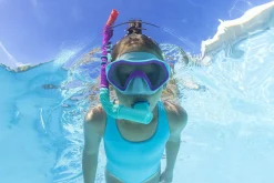 Bestway Swim Gear<® Crusader Youth Snorkel Set With Fins, Pink Ages 7+