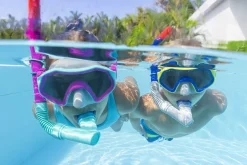 Bestway Swim Gear<® Crusader Youth Snorkel Set With Fins, Pink Ages 7+