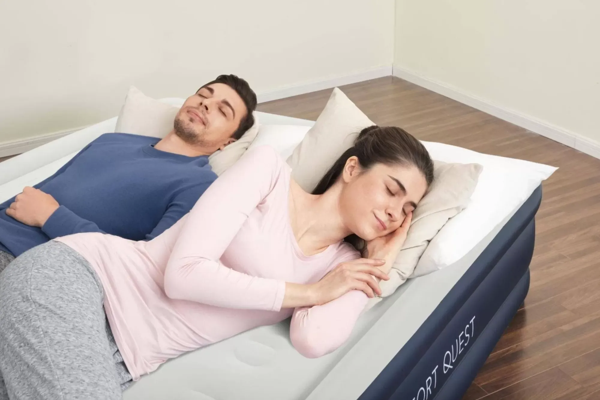 Bestway Indoor Air Mattresses< Essential Comfort Air Mattress Queen 18" With Built-In Ac Pump And Antimicrobial Coating