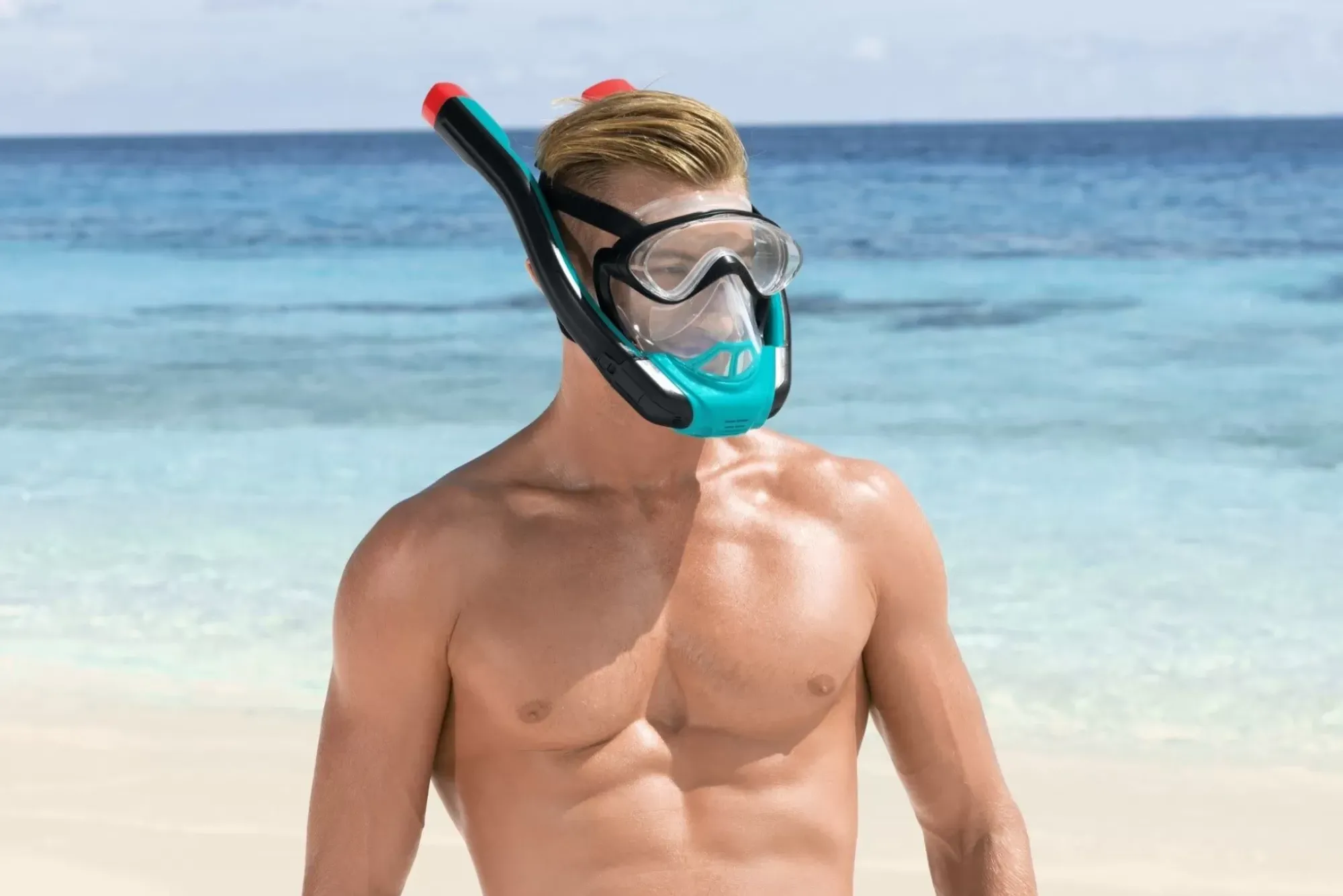 Bestway Swim Gear< Flowtech Full-Face Snorkel Mask L/Xl, Teal
