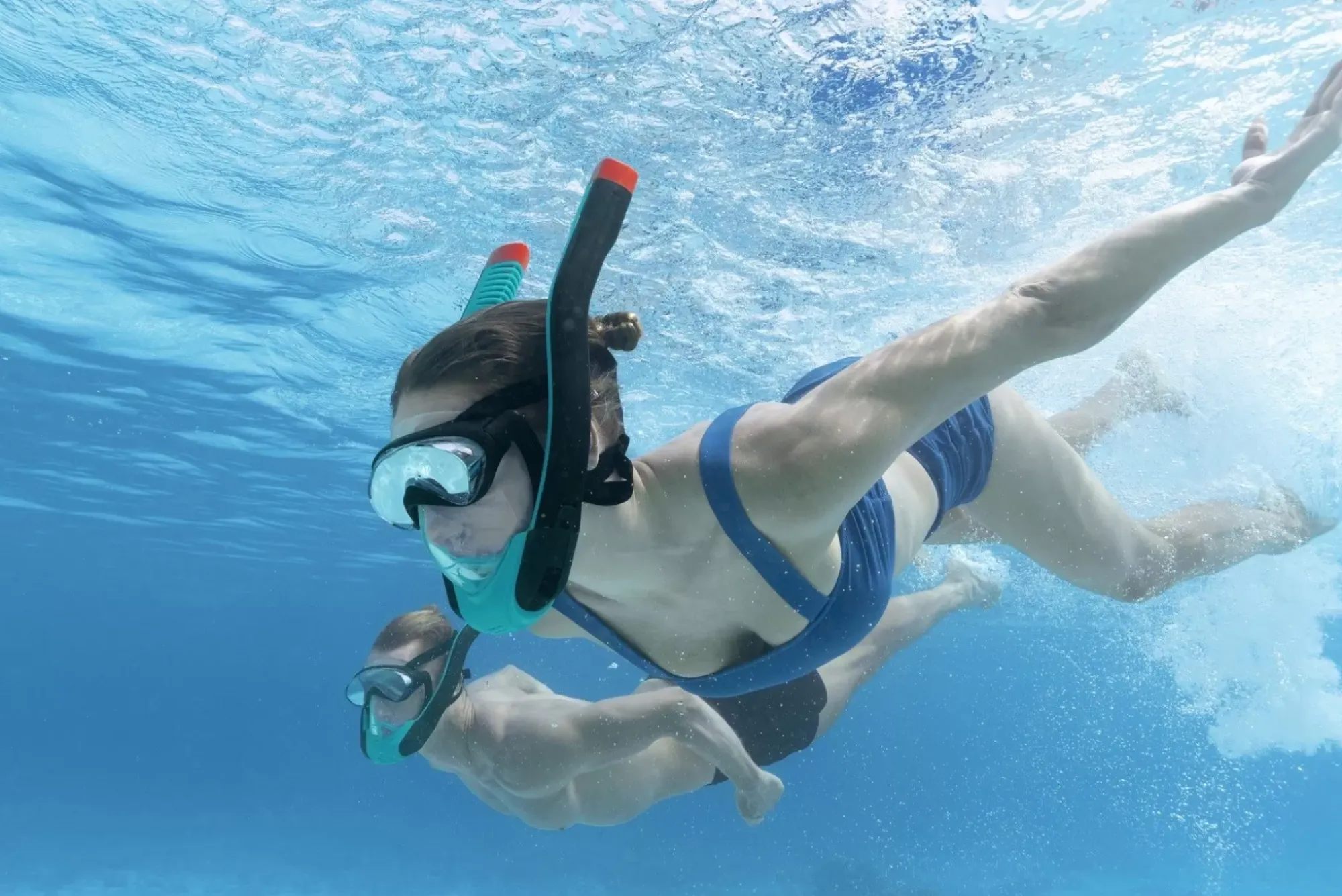 Bestway Swim Gear< Flowtech Full-Face Snorkel Mask L/Xl, Teal