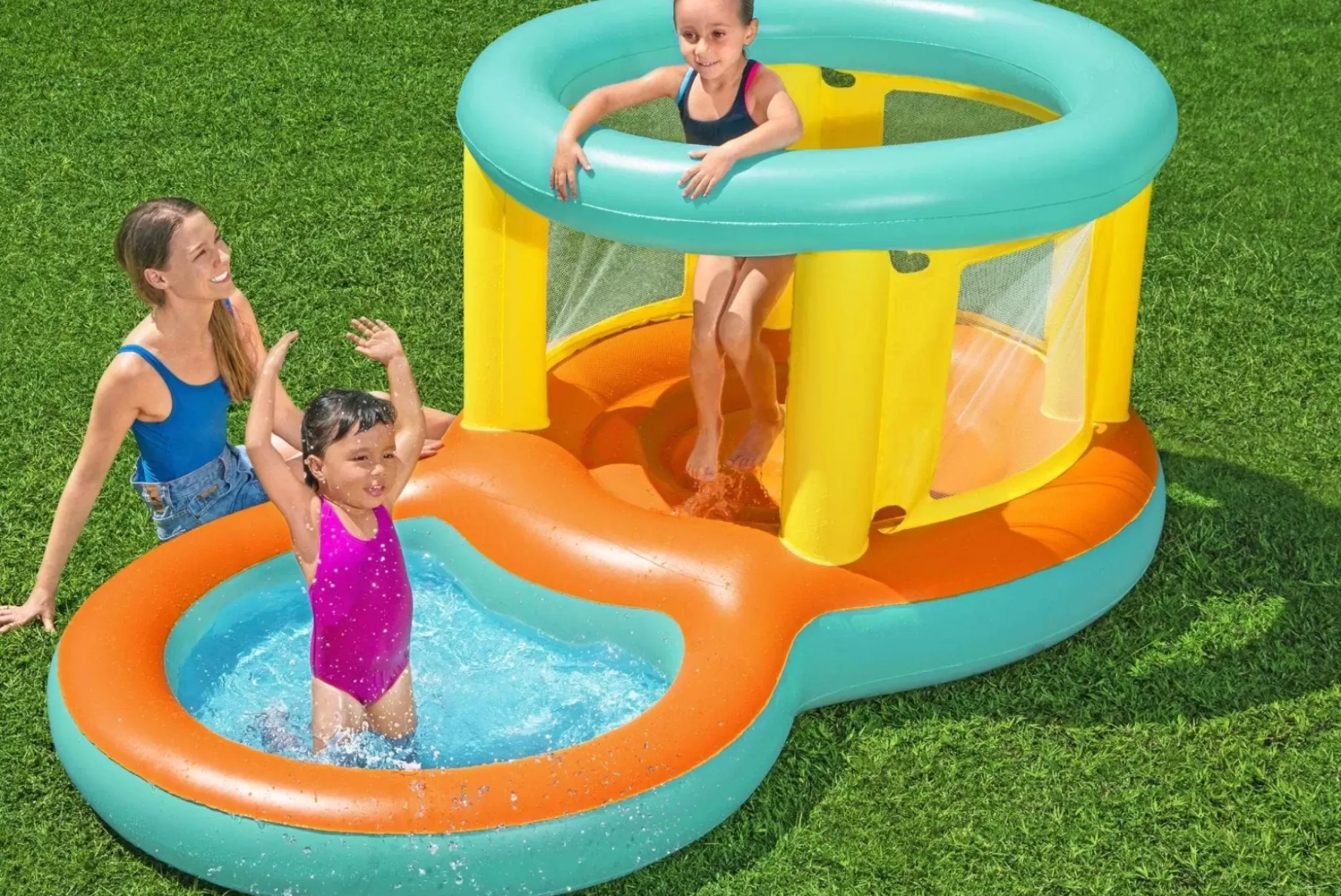 Bestway Bounce Houses< H2Ogo! Jumptopia Bouncer And Child Play Pool