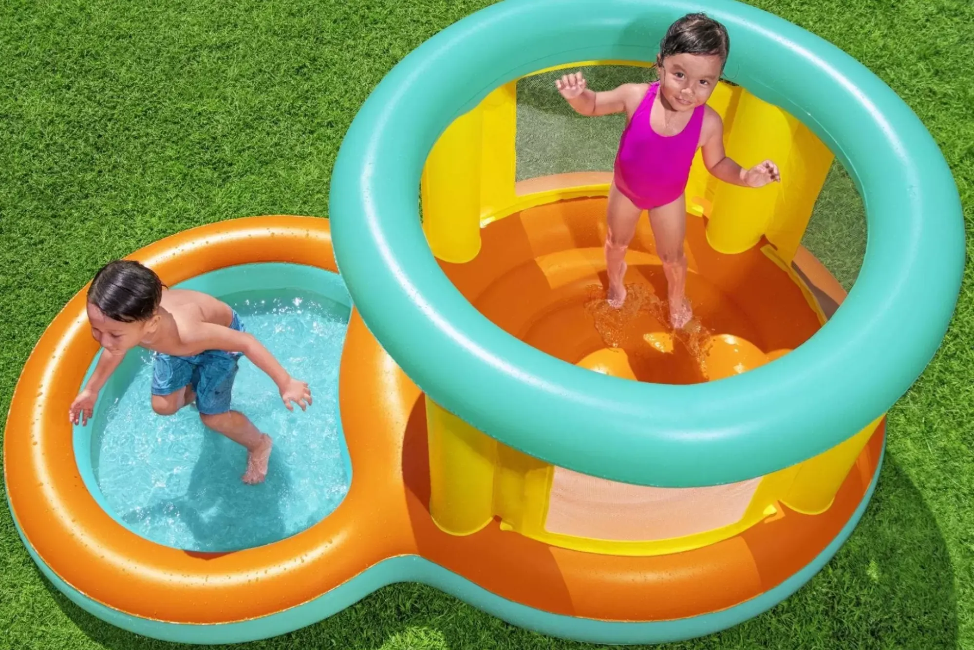 Bestway Bounce Houses< H2Ogo! Jumptopia Bouncer And Child Play Pool
