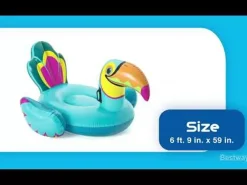 Bestway Pool Floats< H2Ogo Tipsy Toucan Ride-On Inflatable Pool Float