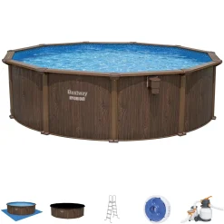 Bestway Hydrium Pools< Hydrium Steel Wall Above Ground Pool Set Round 16' X 52