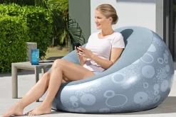 Bestway Air Chairs< Inflate-A-Chair Inflatable Chair, Gray