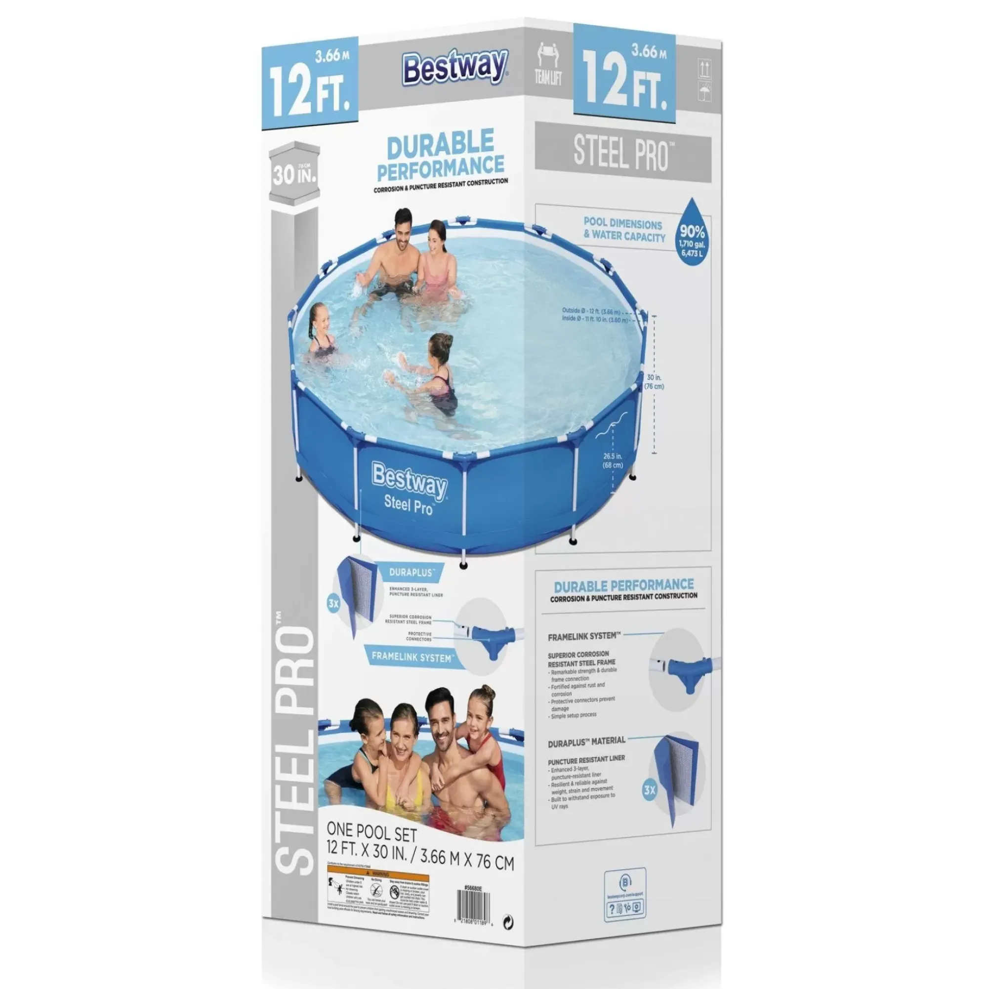 Bestway Steel Pro Pools< Steel Pro 12' X 30 Above Ground Pool Set
