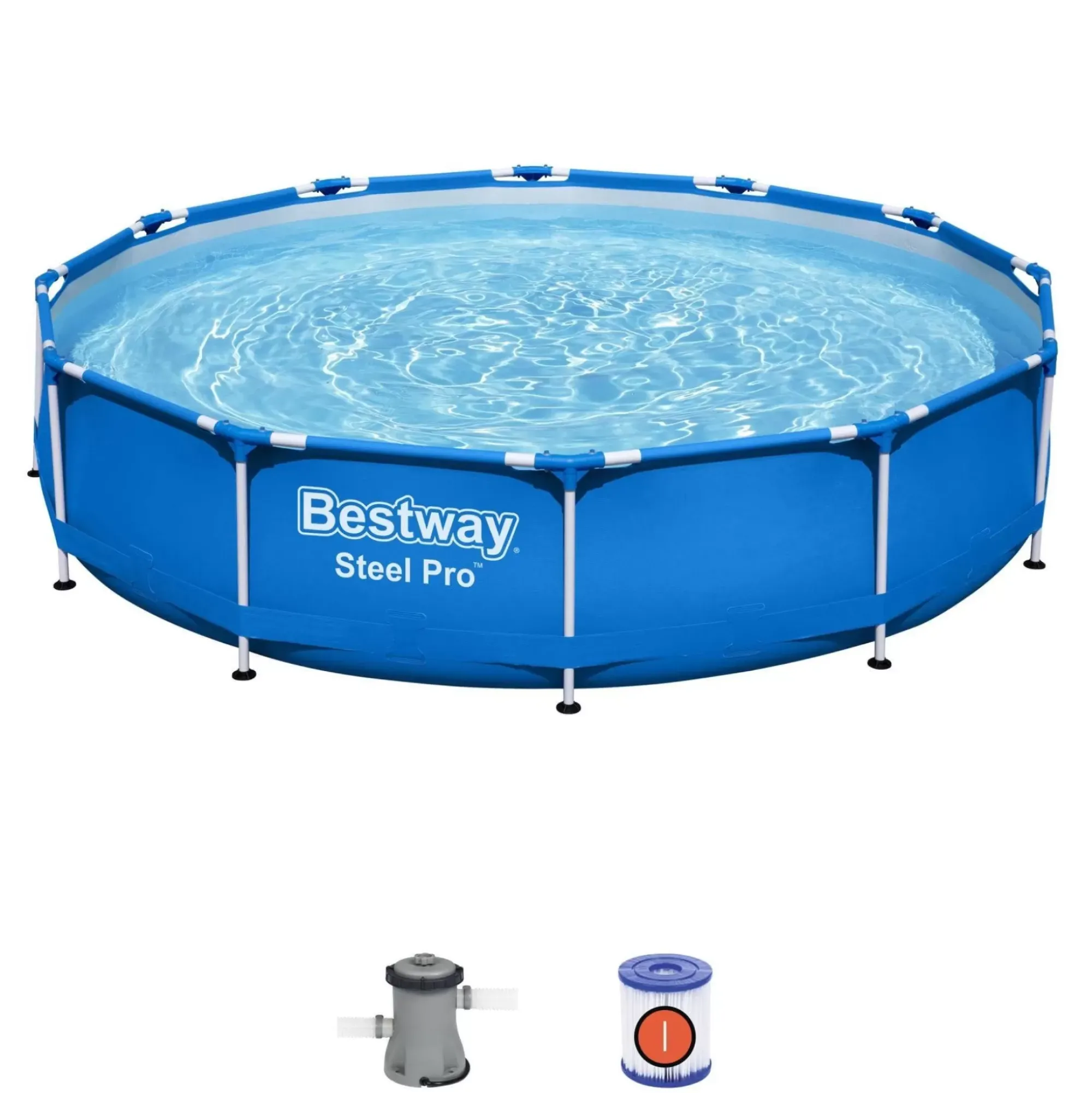 Bestway Steel Pro Pools< Steel Pro 12' X 30 Above Ground Pool Set