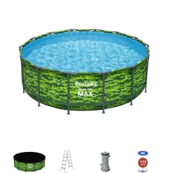 Bestway Steel Pro Max Pools< Steel Pro Max 14' X 48 Above Ground Pool Set Round