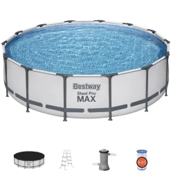 Bestway Steel Pro Max Pools< Steel Pro Max 14' X 42" Round Above Ground Pool Set