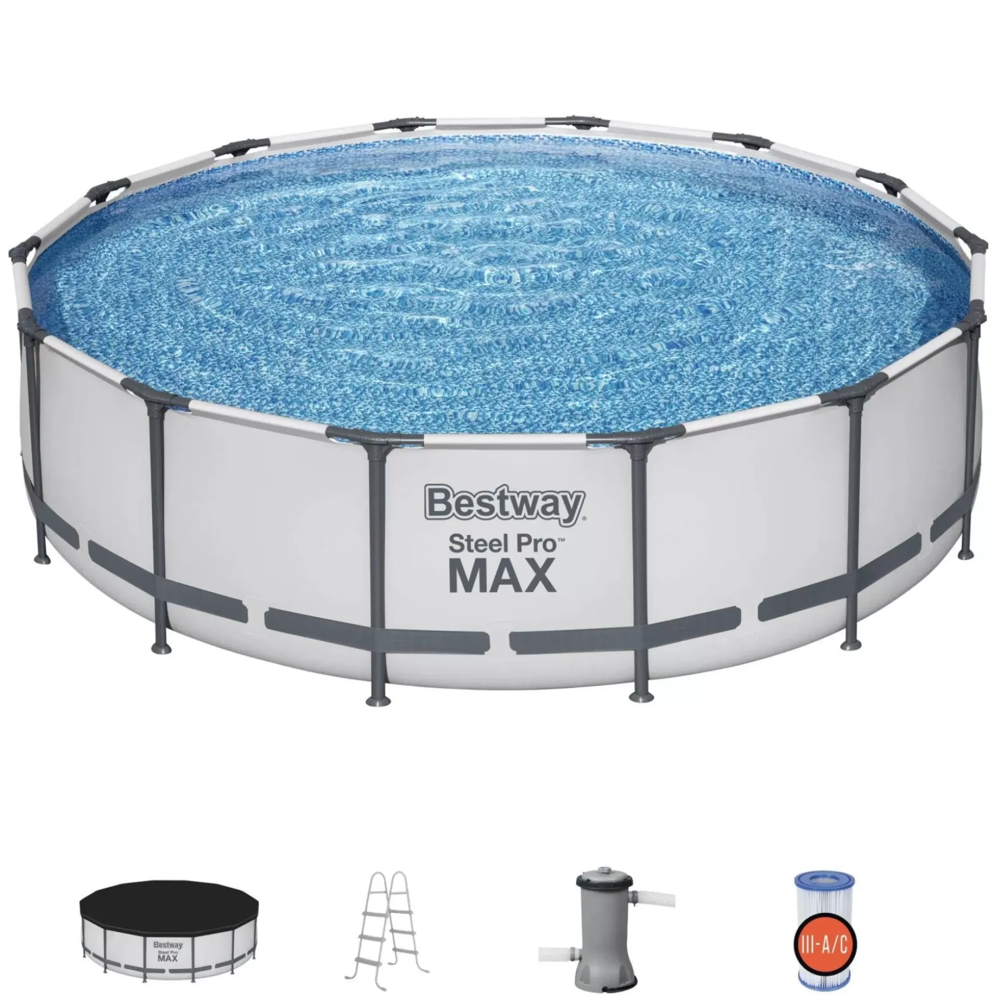 Bestway Steel Pro Max Pools< Steel Pro Max 14' X 42" Round Above Ground Pool Set