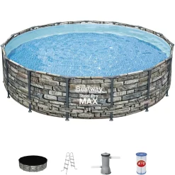 Bestway Steel Pro Max Pools< Steel Pro Max 15' X 42 Above Ground Pool Set