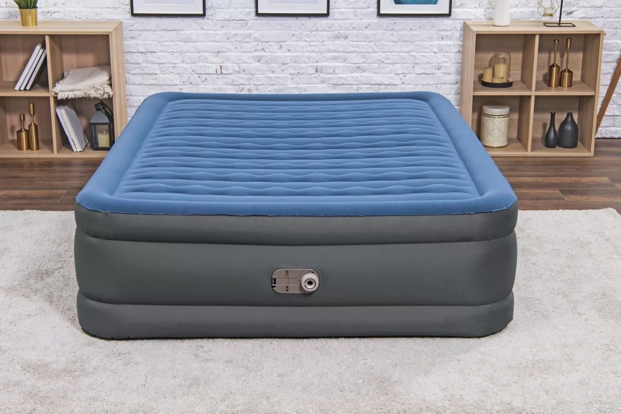 Bestway Indoor Air Mattresses< Tough Guard Air Mattress Queen 18 With Built-In Ac Pump And Antimicrobial Coating