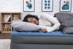 Bestway Indoor Air Mattresses< Tough Guard Air Mattress Queen 18 With Built-In Ac Pump And Antimicrobial Coating