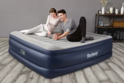 Bestway Indoor Air Mattresses< Tritech Air Mattress King 22" With Built-In Ac Pump And Antimicrobial Coating