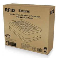 Bestway Indoor Air Mattresses< Tritech Air Mattress Full 24 With Built-In Ac Pump Included And Antimicrobial Coating