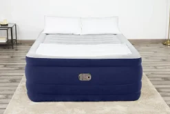 Bestway Indoor Air Mattresses< Tritech Air Mattress Queen 24 With Built-In Ac Pump Included And Antimicrobial Coating