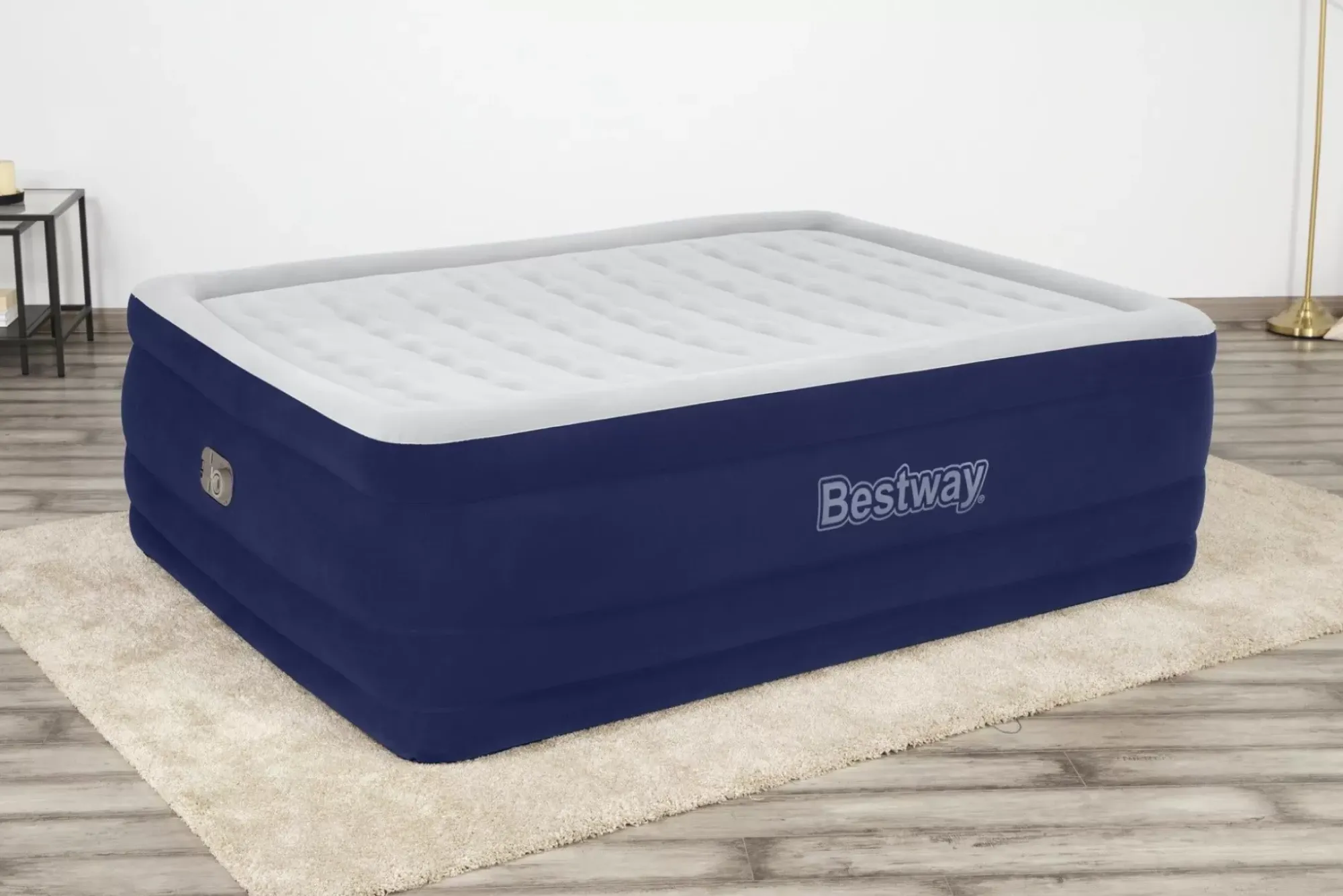 Bestway Indoor Air Mattresses< Tritech Air Mattress Queen 24 With Built-In Ac Pump Included And Antimicrobial Coating