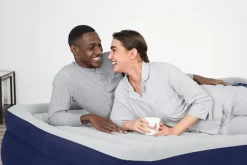 Bestway Indoor Air Mattresses< Tritech Air Mattress Queen 24 With Built-In Ac Pump Included And Antimicrobial Coating