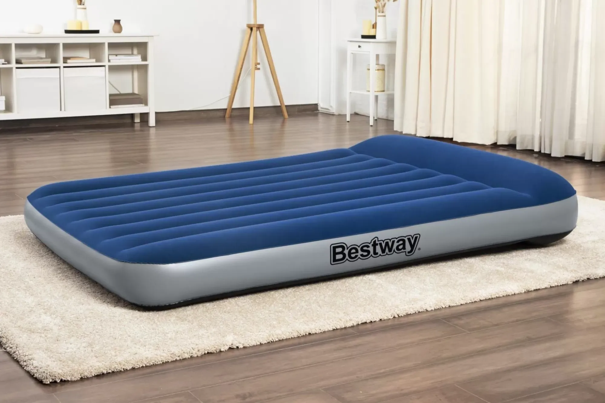 Bestway Indoor Air Mattresses< Tritech Air Mattress Full 12" With Built-In Ac Pump And Antimicrobial Coating