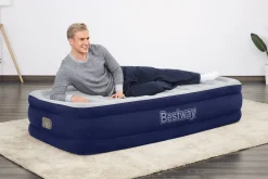 Bestway Indoor Air Mattresses< Tritech Air Mattress Twin 15 With Built-In Ac Pump Included And Antimicrobial Coating