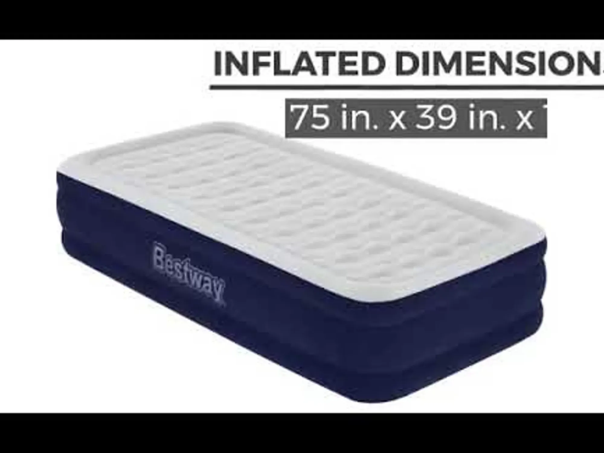 Bestway Indoor Air Mattresses< Tritech Air Mattress Twin 15 With Built-In Ac Pump Included And Antimicrobial Coating