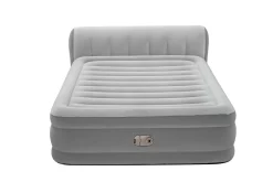 Bestway Indoor Air Mattresses< Tritech Air Mattress Queen 18" With Headboard, Built-In Ac Pump And Antimicrobial Coating