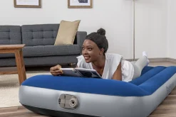 Bestway Indoor Air Mattresses< Tritech Air Mattress Twin 12" With Built-In Ac Pump And Antimicrobial Coating