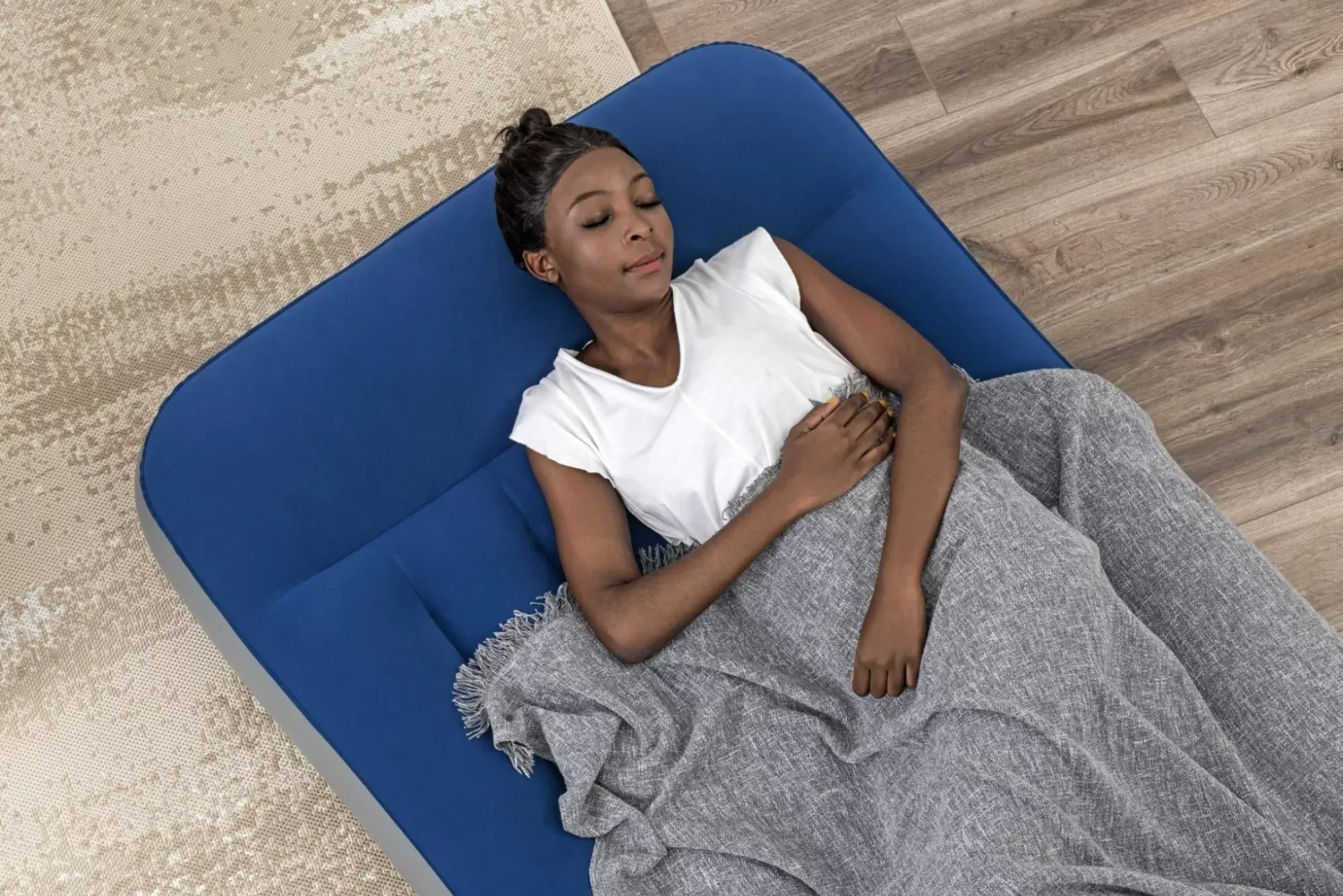 Bestway Indoor Air Mattresses< Tritech Air Mattress Twin 12" With Built-In Ac Pump And Antimicrobial Coating