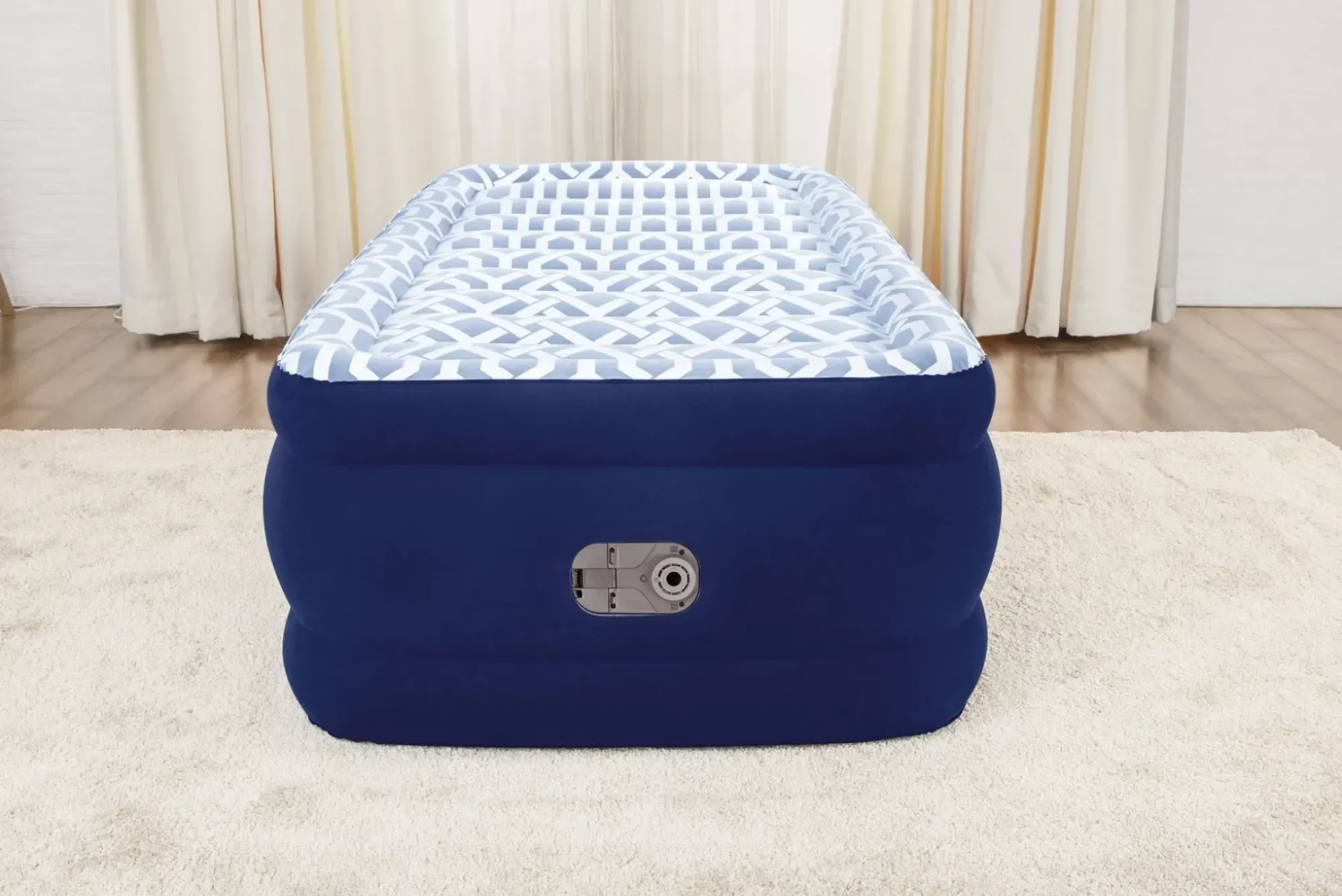 Bestway Indoor Air Mattresses< Tritech Fashion Flock Air Mattress Twin 20" With Built-In Ac Pump And Antimicrobial Coating