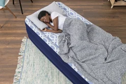 Bestway Indoor Air Mattresses< Tritech Fashion Flock Air Mattress Twin 20" With Built-In Ac Pump And Antimicrobial Coating