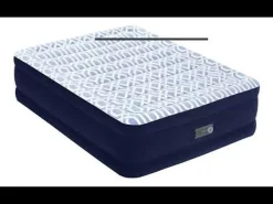Bestway Indoor Air Mattresses< Tritech Fashion Flock Air Mattress Queen 20" With Built-In Ac Pump And Antimicrobial Coating