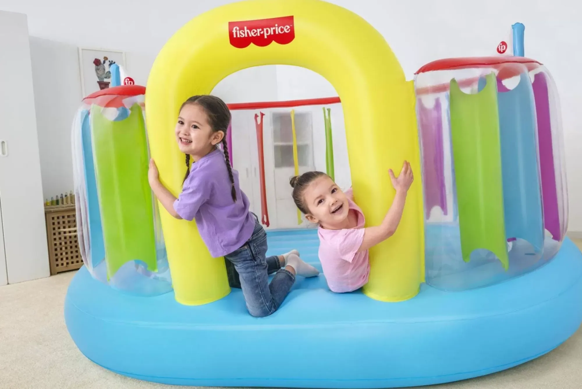Bestway Bounce Houses<Fisher-Price Bouncetopia Multi-Color Child Pvc Bouncer With Built-In Pump