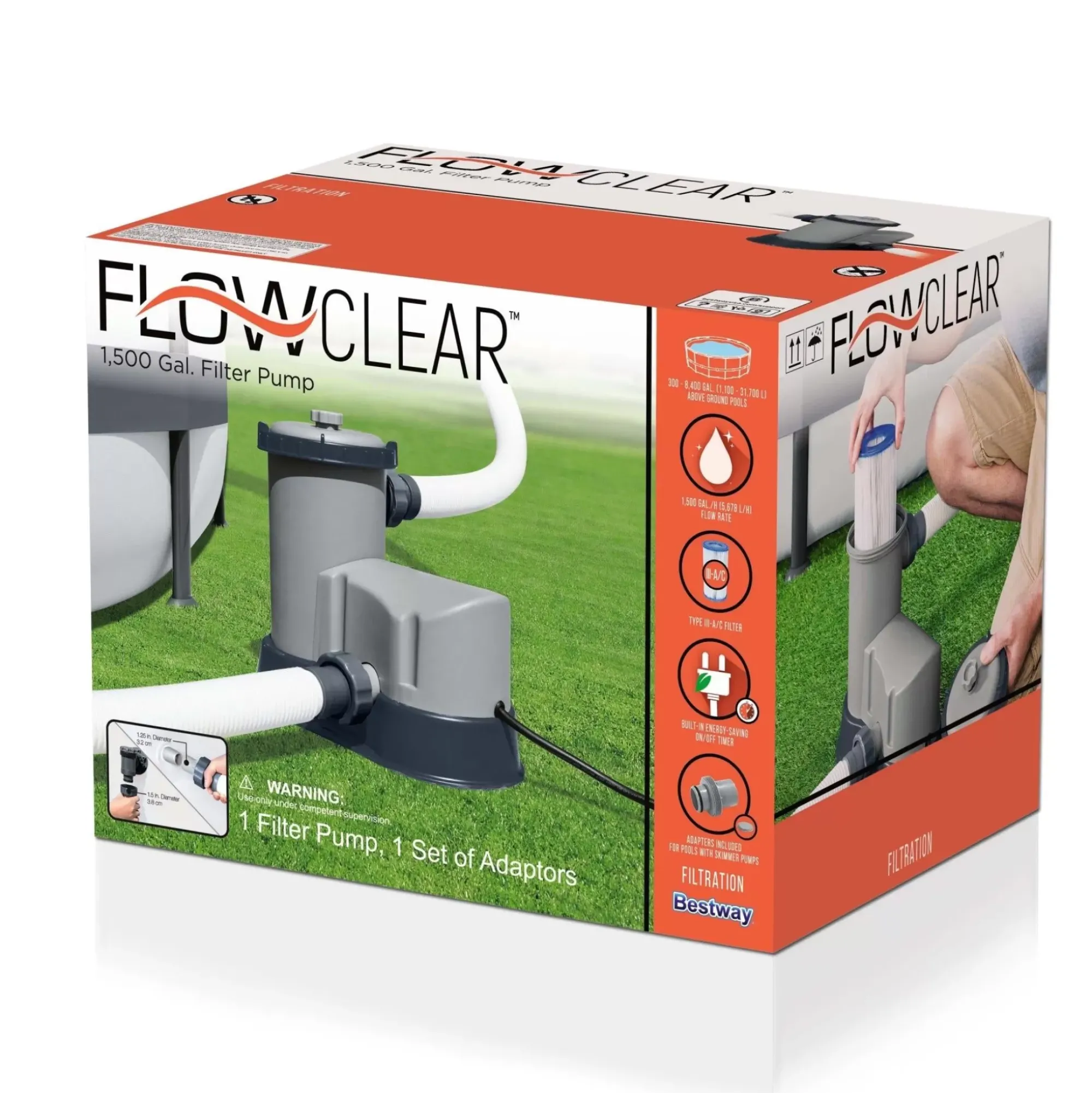 Bestway Pool Accessories<Flowclear 1,500 Gal. Filter Pump