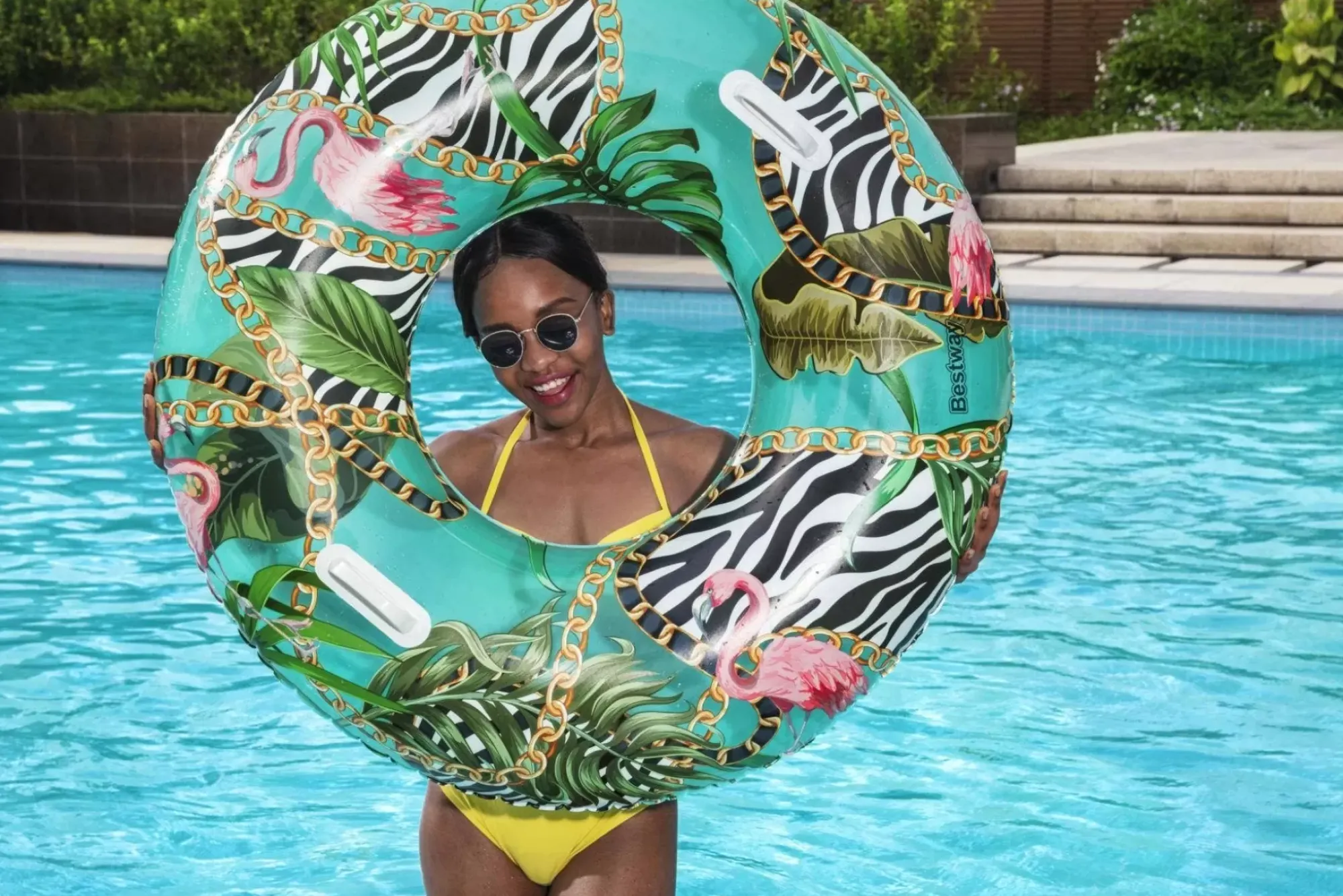 Bestway Pool Floats<H2Ogo! 45 Floral Fantasy Pool Ring Float