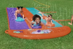 Bestway Water Slides<H2Ogo! 16' Triple Water Slide With Sponge Soakers Toys And Three Riders