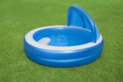 Bestway Kiddie Pools<H2Ogo! 7'11 X 55 Summer Days Inflatable Round Kiddie Pool With Uv Careful Sunshade