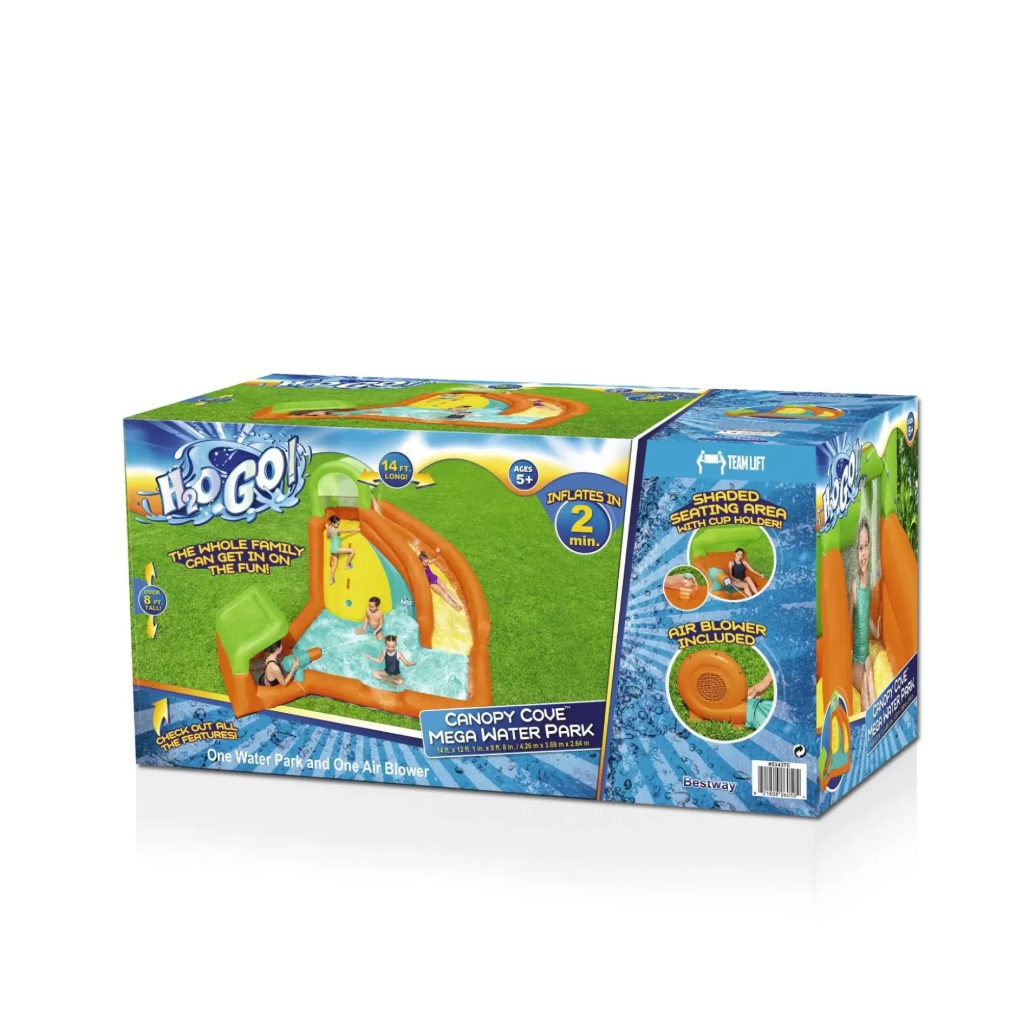 Bestway Mega Water Parks<H2Ogo! Canopy Cove Kids Inflatable Mega Water Park 8'8