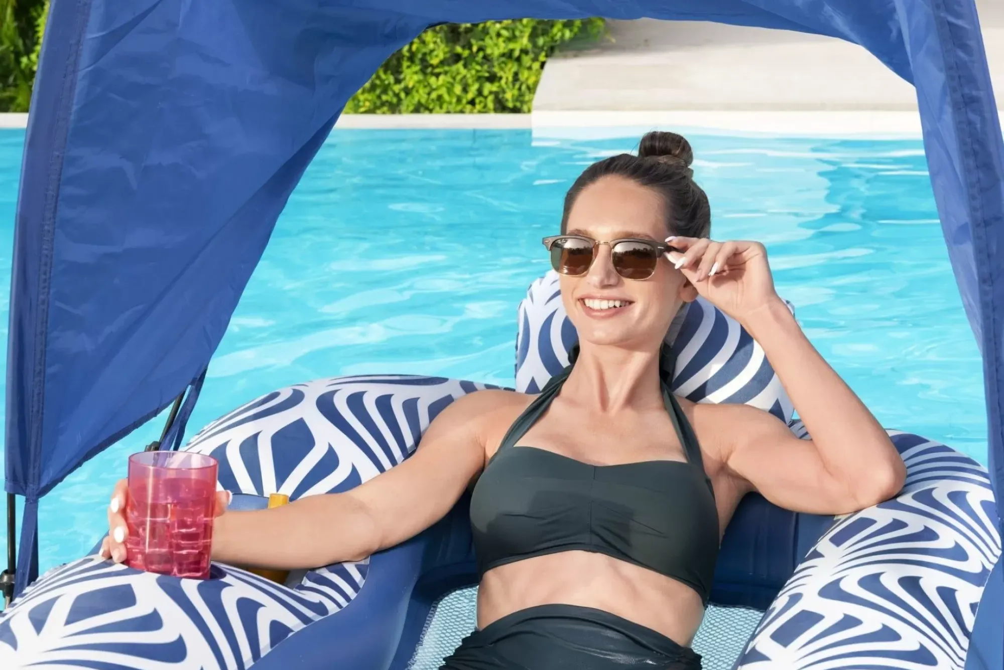 Bestway Pool Floats<H2Ogo! Comfort Plush Shaded Pool Lounge Float