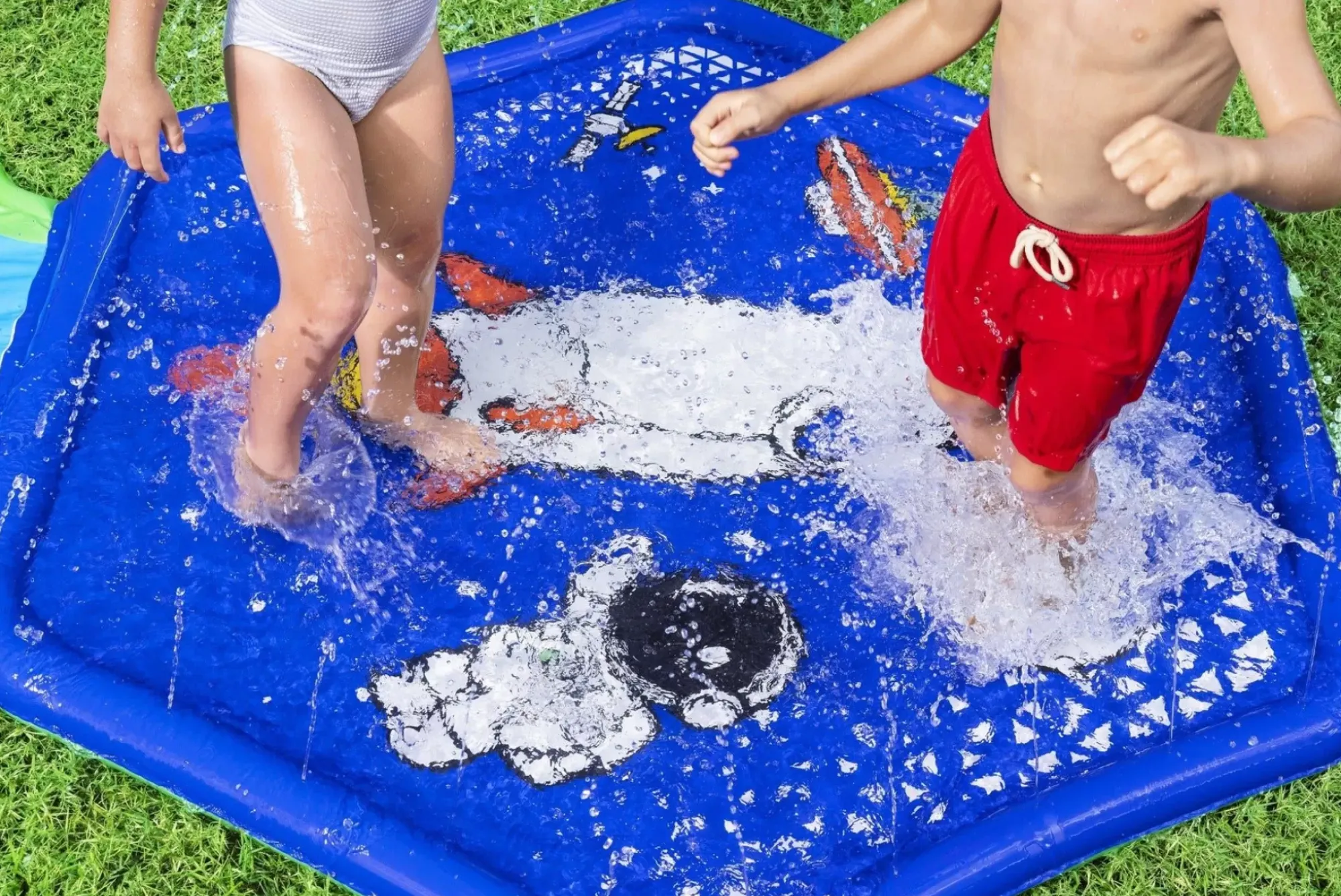 Bestway Water Slides<H2Ogo! Cosmic Adventure Kids Sprinkler Splash Pad And Inflatable Water Slide