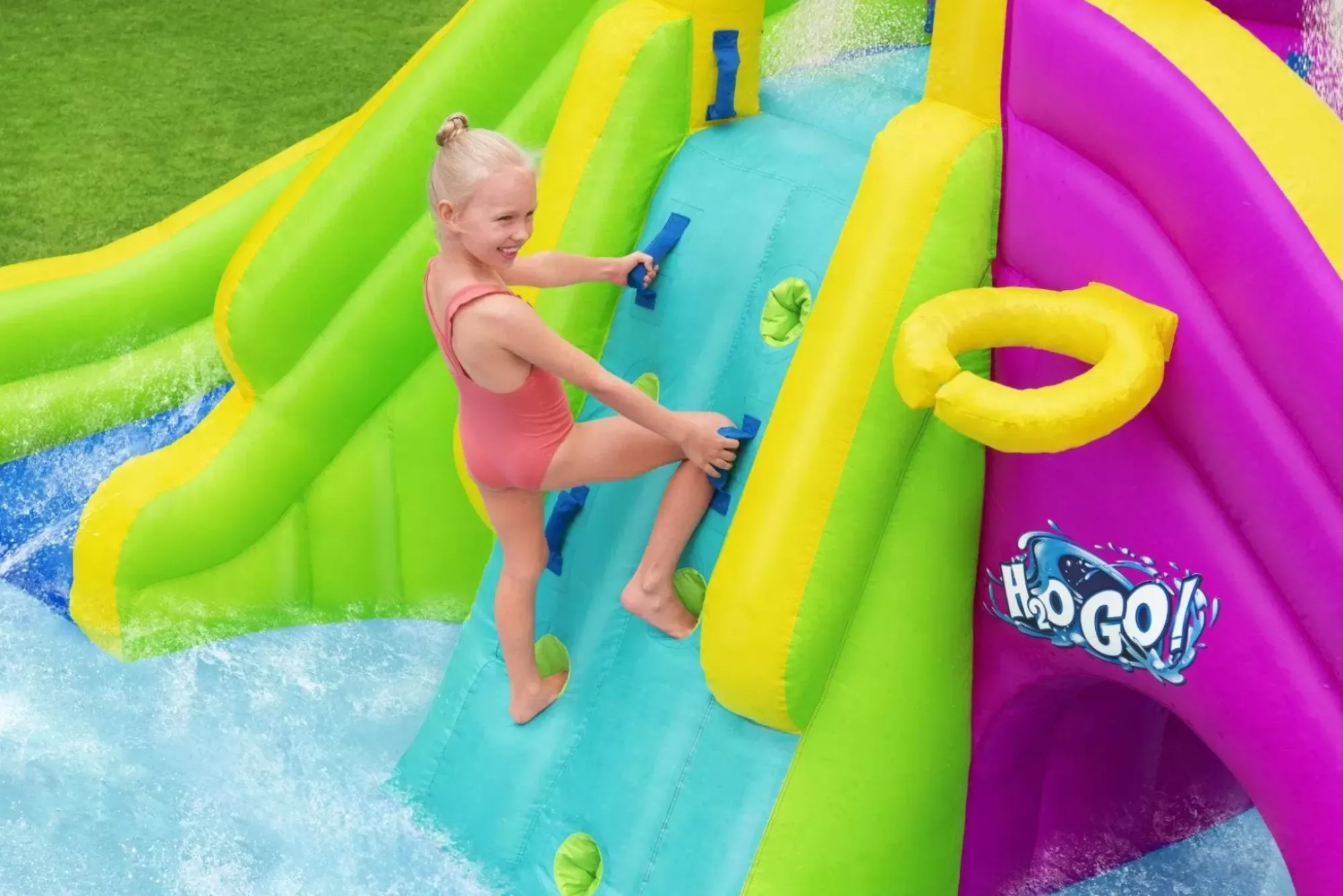 Bestway Mega Water Parks<H2Ogo! Funfinity Splash Kids Inflatable Water Park 19'