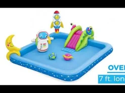 Bestway Kiddie Pools<H2Ogo! Little Astronaut Square Inflatable Kiddie Pool Play Center With Slide