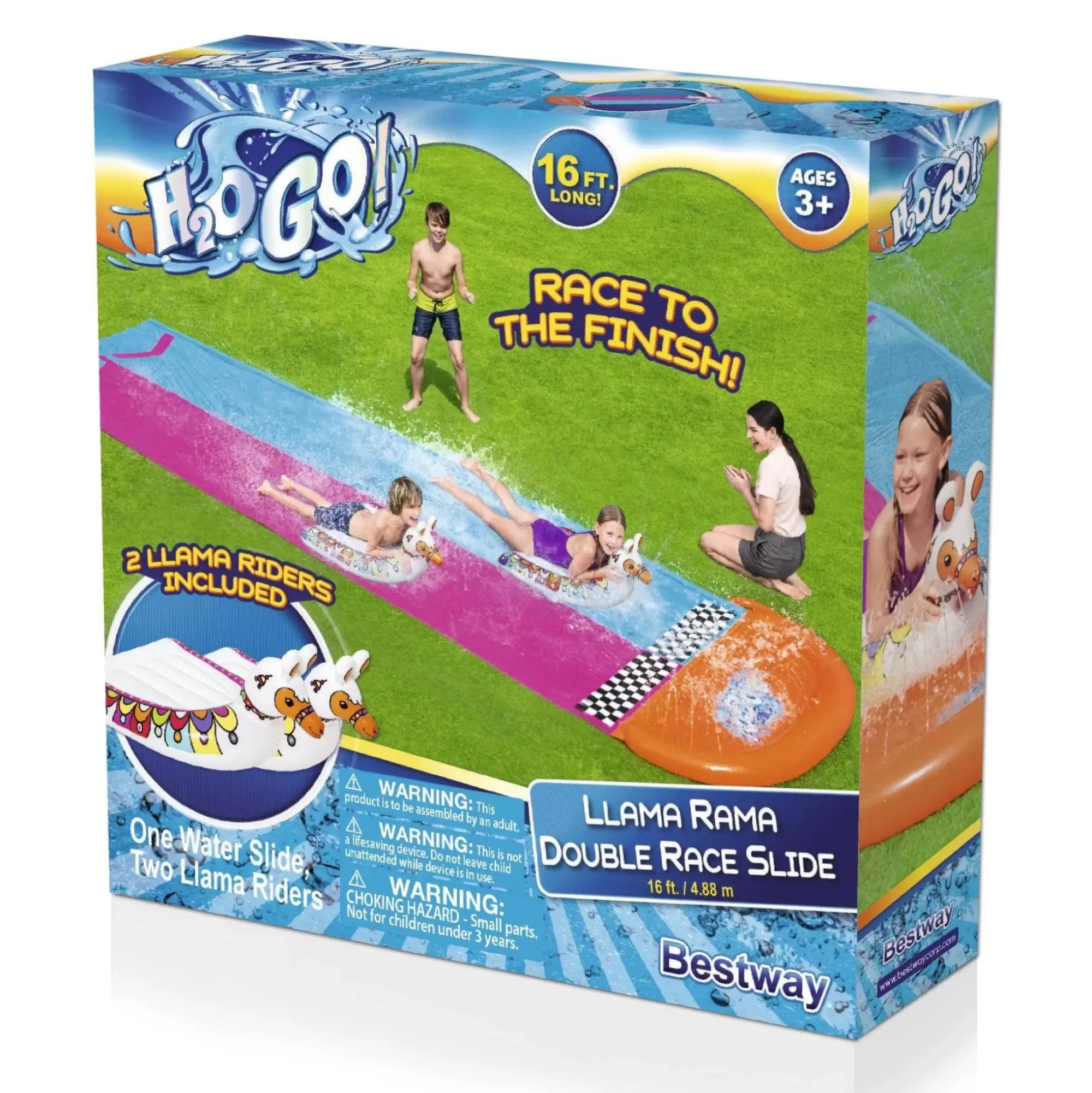Bestway Water Slides<H2Ogo! Llama Rama Double Race Water Slide 16'