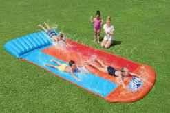 Bestway Water Slides<H2Ogo! Triple Water Slide With Tsunami Splash Ramp 16'