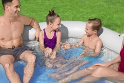 Bestway Kiddie Pools<H2Ogo! Truprint Stone 7'X 6'9 X 21 Soft Sided Inflatable Family Kiddie Pool