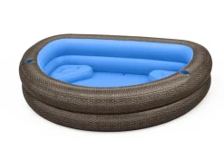 Bestway Kiddie Pools<H2Ogo! Truprint Wicker 7'7 X 70 X 21 Soft Sided Inflatable Family Kiddie Pool